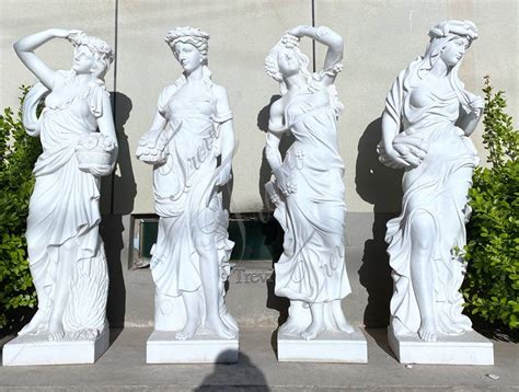 Outdoor Modern Marble Greek Garden Four Seasons Statues For Sale Mokk