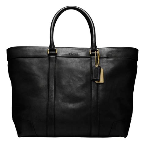 Coach Bleecker Legacy Leather Weekend Tote In Black For Men Lyst