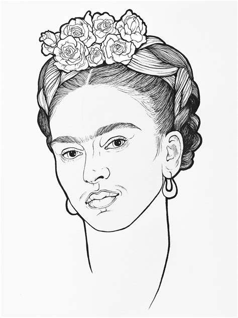Dibujos De Frida Kahlo Para Colorear Para Colorear Pintar E Imprimir