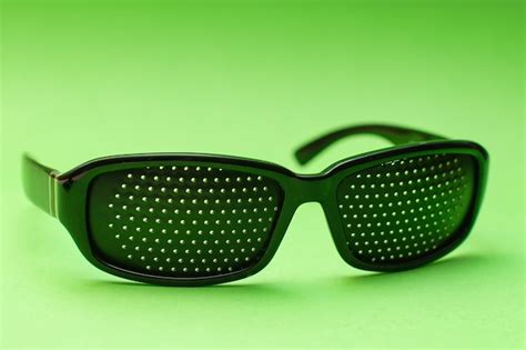 premium photo black perforated medical glasses