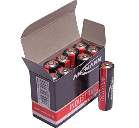 Ansmann Industrial Alkaline Aa Mn1500 Batteries Box 10 Mds Battery