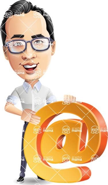 Cartoon Chinese Man Vector Character 112 Illustrations With Email