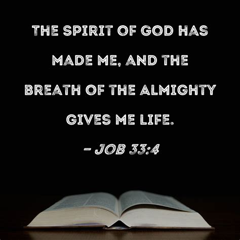 Job 33 4 The Spirit Of God Has Made Me And The Breath Of The Almighty