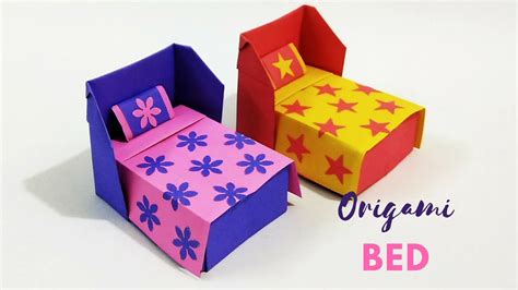 How To Make Origami Bed And Bedding Paper Bed Origami Furniture Easy Origami Craftastic