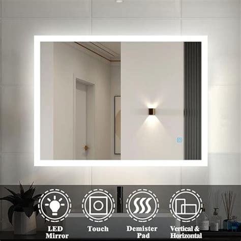 Bathroom Mirror With Led Lights Anti Fog Touch Sensor 600x800 800x600 Vanity Wall Mounted