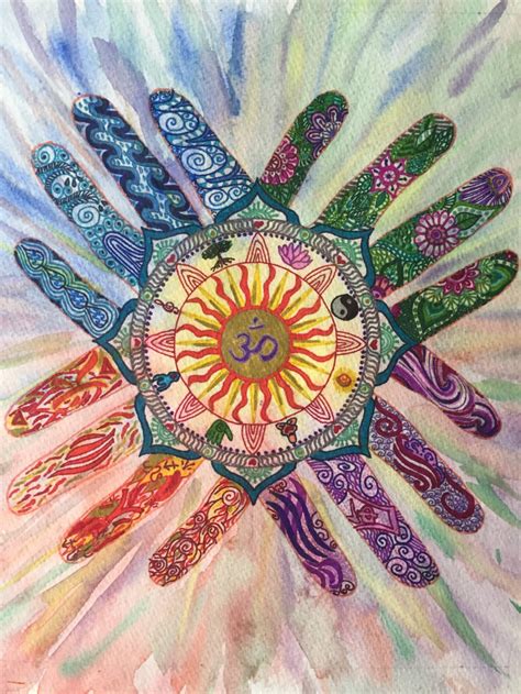 Healing Hands Mandala 8 By 10 Print Etsy