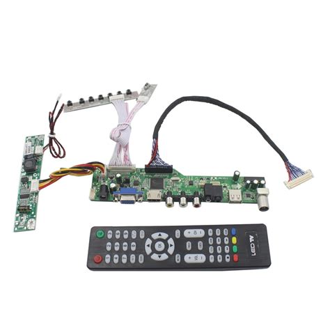 M V Controlador De Tv Lcd Con Tv Av Vga De Audio Usb Compatible Con