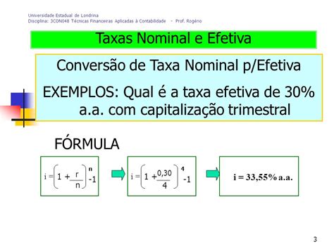 Taxa De Juros Efetiva E Nominal