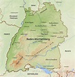 Baden Württemberg Physical Map