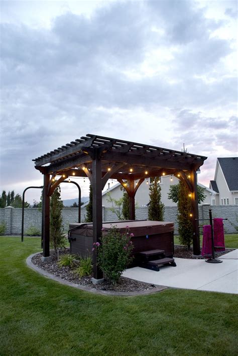 Heavenly Haven Diy Pergola Over Hot Tub With A Timber