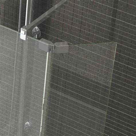 kudos ultimate2 300mm 8mm glass hinged deflector panel chrome at victorian plumbing uk