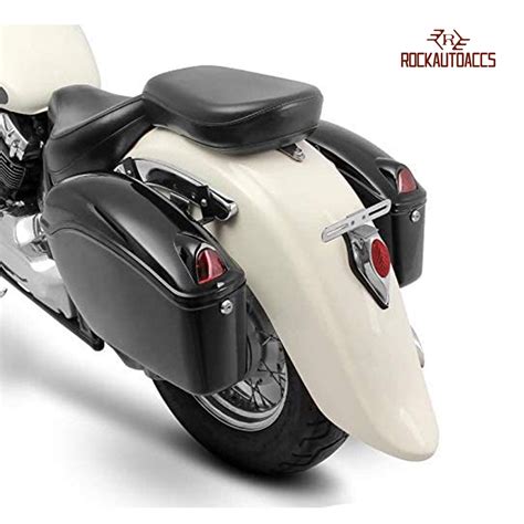 Black Hard Motorcycle Saddlebags Trunk Luggage Wlights For Harley