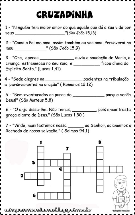 Catequese Com Crianças Cruzadinha Dos Versículos