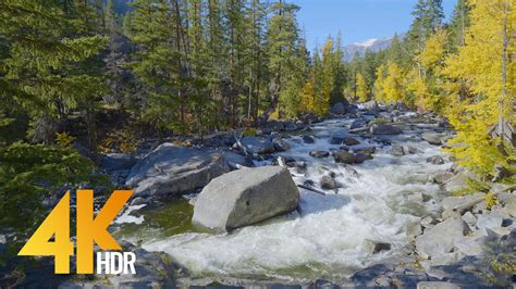 4k4k Hdr Nature Relax Video Wenatchee River From Icicle Creek Road