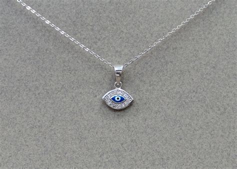 Evil Eye Pendant Sterling Silver Sterling Silver Evil Eye Necklace