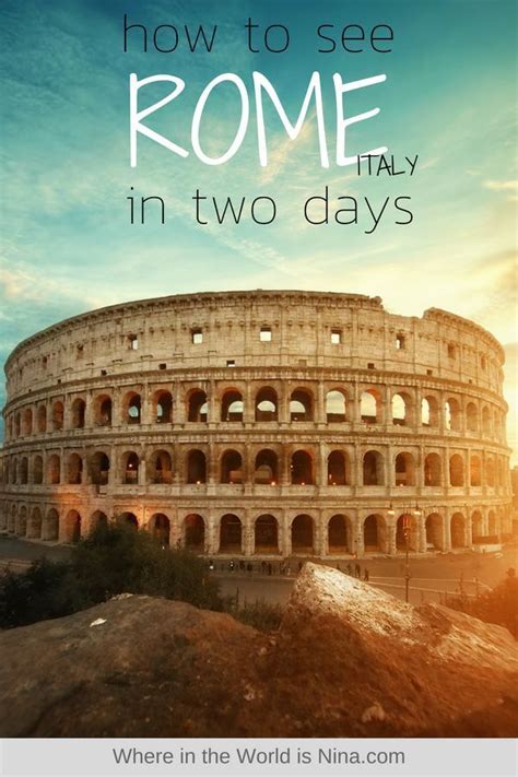 How To Get Around On Your 2 Day Rome Itinerary Italy Rome Itinerary