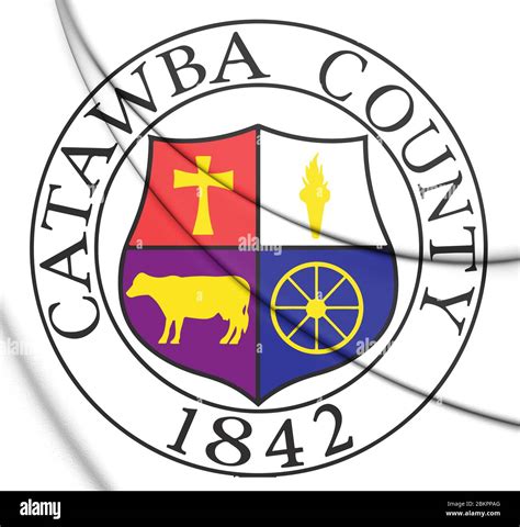 3d Seal Of Catawba County North Carolina Usa 3d Illustration Stock