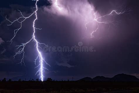 Lightning Strike At Night Stock Image Image Of Thunderstorm 82209069