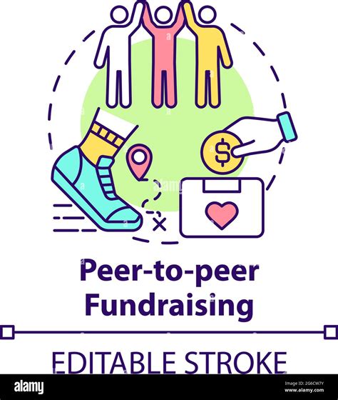 Peep To Peer Fundraising Concept Icon Stock Vector Image And Art Alamy