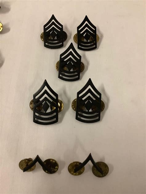 Lot Lot Of 23 Vintage Us Military Army Uniform Enlisted Rank Insignia