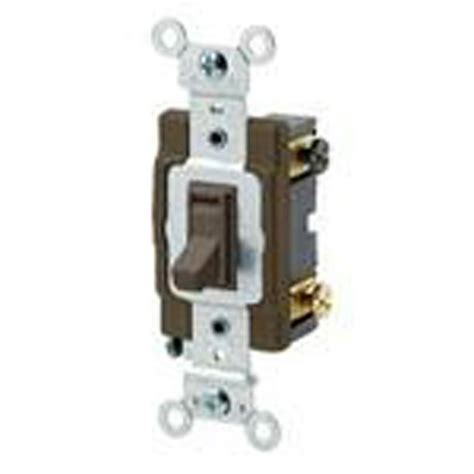 Leviton 54504 2 4 Way Switch Framed Toggle 15a 120277v Brown Side