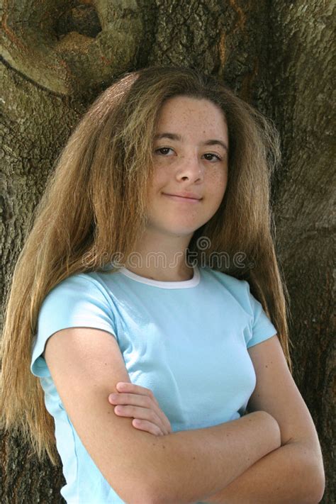 Teen Girl With Long Hair Stock Image Image Of Brunette 126021