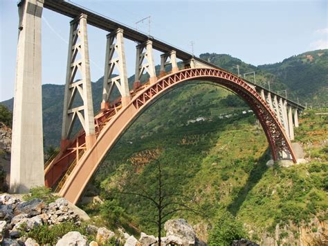 Puente Ferroviario Shuibai Del Río Beipan Beipanjiang Railway Bridge