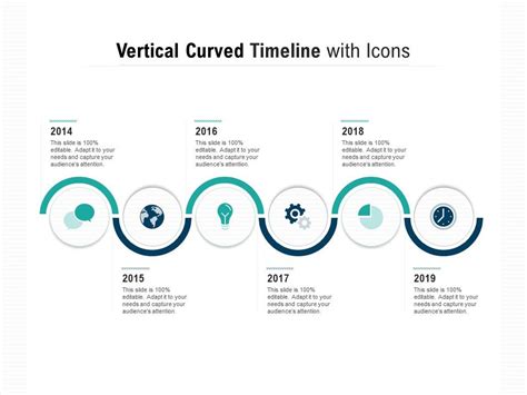 Vertical Curved Timeline With Icons Powerpoint Presentation Designs