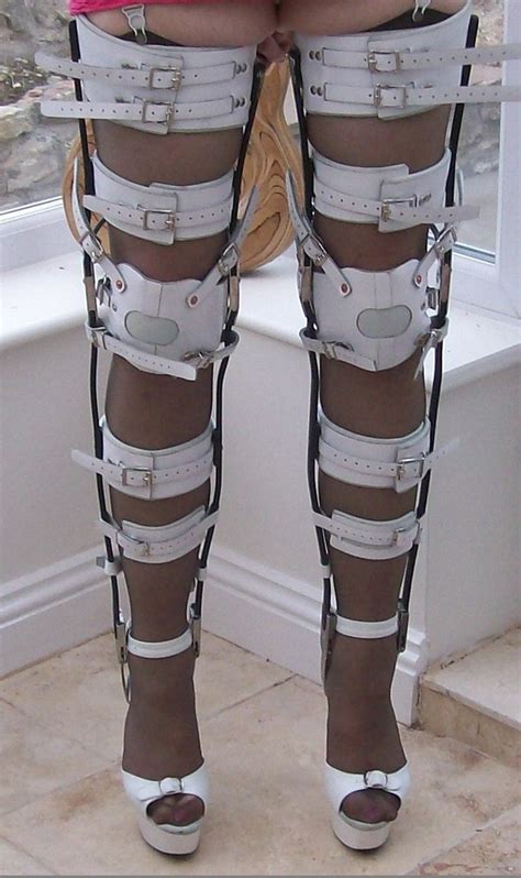 Front View Of Her Sexy Legs Strapped Into Her Braces Flickr