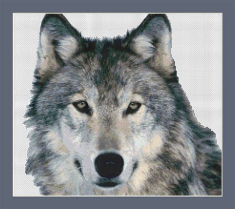 Discover thousands of more patterns to print online instantly at crosstitch.com. Handsome Grey Wolf Counted Cross Stitch Pattern in PDF for