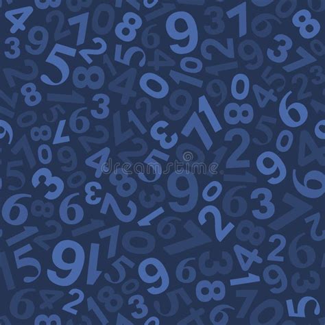 Colorful Numbers And Stars Kids Background Seamless Pattern Stock
