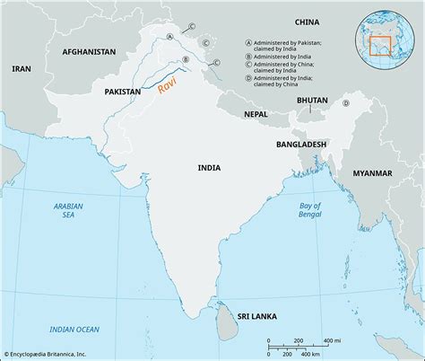 Ravi River Map Origin Development And Location Britannica