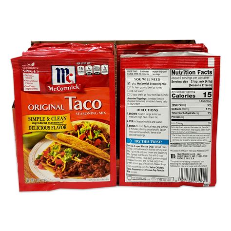 Mccormick Taco Seasoning Mix Bulk Case 24