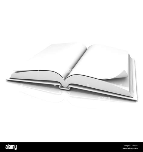 Blank Open White Book Stock Photo Alamy