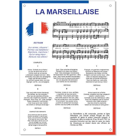 La Marseillaise Plaque Rigide A3