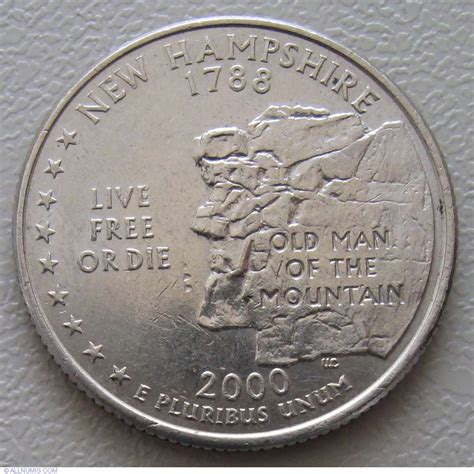 Coin Of State Quarter 2000 D New Hampshire From United States Of