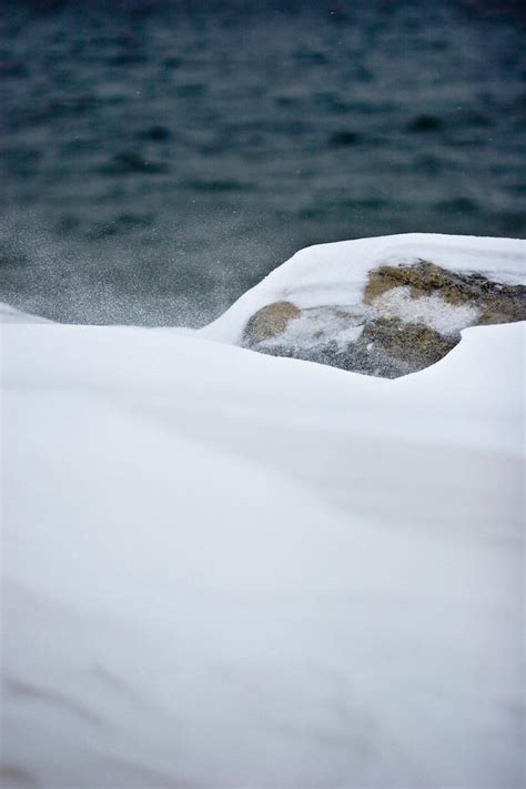 Drifting Snow Snow Drifts Along The Pier At Tenney Park On Flickr