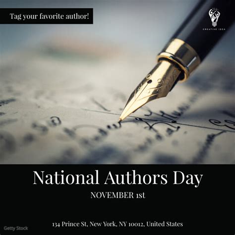 Authors Day Instagram Template Postermywall