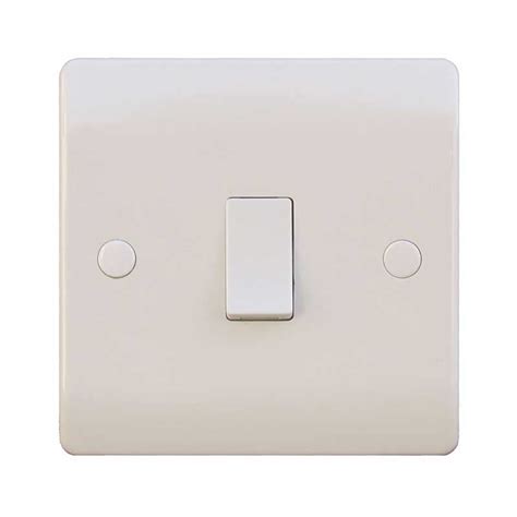 1 Gang Double Pole White Wall Switch 20a