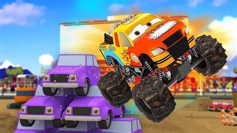 Monster Trucks For Children Kids Learn To Count With Monster Trucks