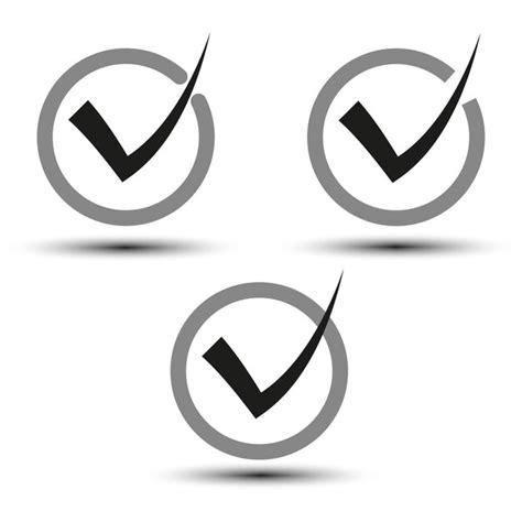 Premium Vector Check Marks Circles Icons Simple Design Vector
