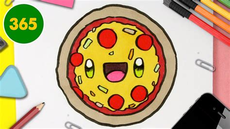 how to a draw a cute pizza kawaii youtube