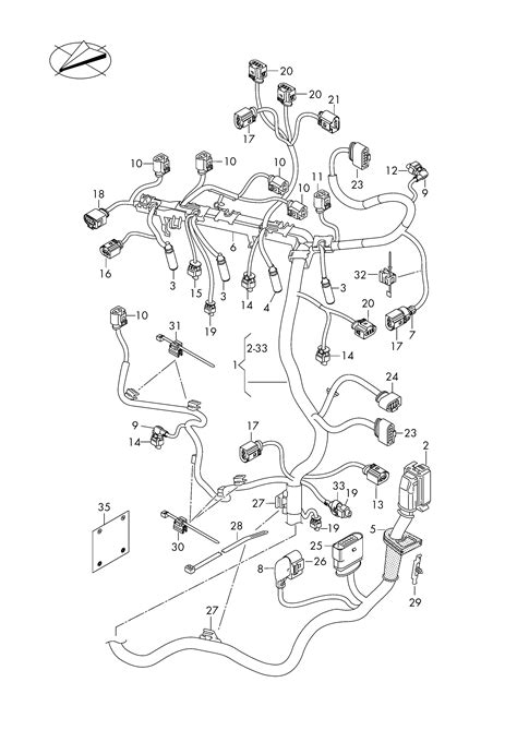 Volkswagen Tiguan 2012 2017 Wiring Set For Engine Etka Online