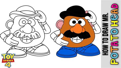 How To Draw Mr Potato Head From Movie Toy Story 4 😃 Toy Story 4