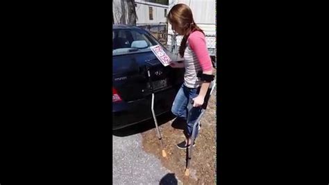 Getting Up From The Ground With Forearm Crutches Youtube