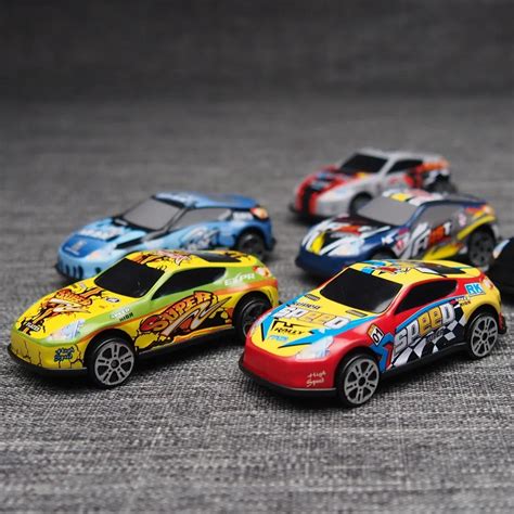 6pcs Racing Plastic Cars Parking Lot Toy Wheels Mini Car Model Kids