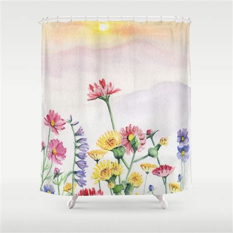 Wildflower Shower Curtain By Melly Terpening Society6