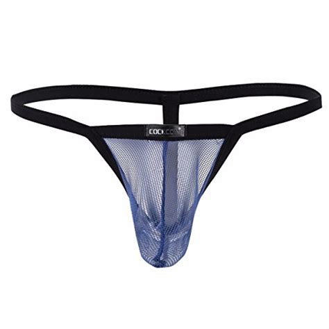 buy men mesh sheer see through bulge pouch g string bikini underwear underpants online at