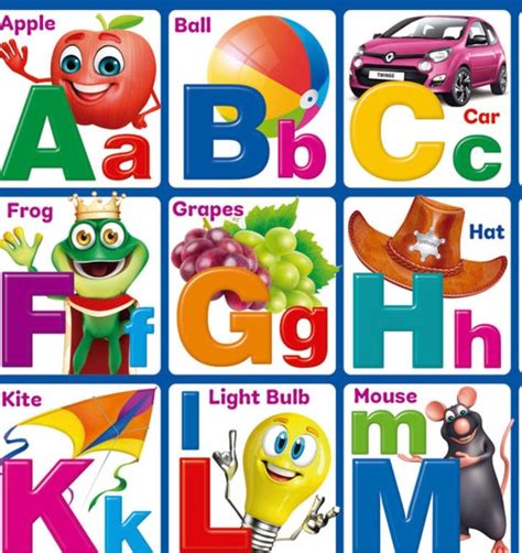 Colorful Abcd Alphabet And English Words Shapes And Objects Etsy