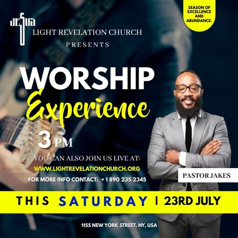 Copy Of Worship Experience Poster Postermywall
